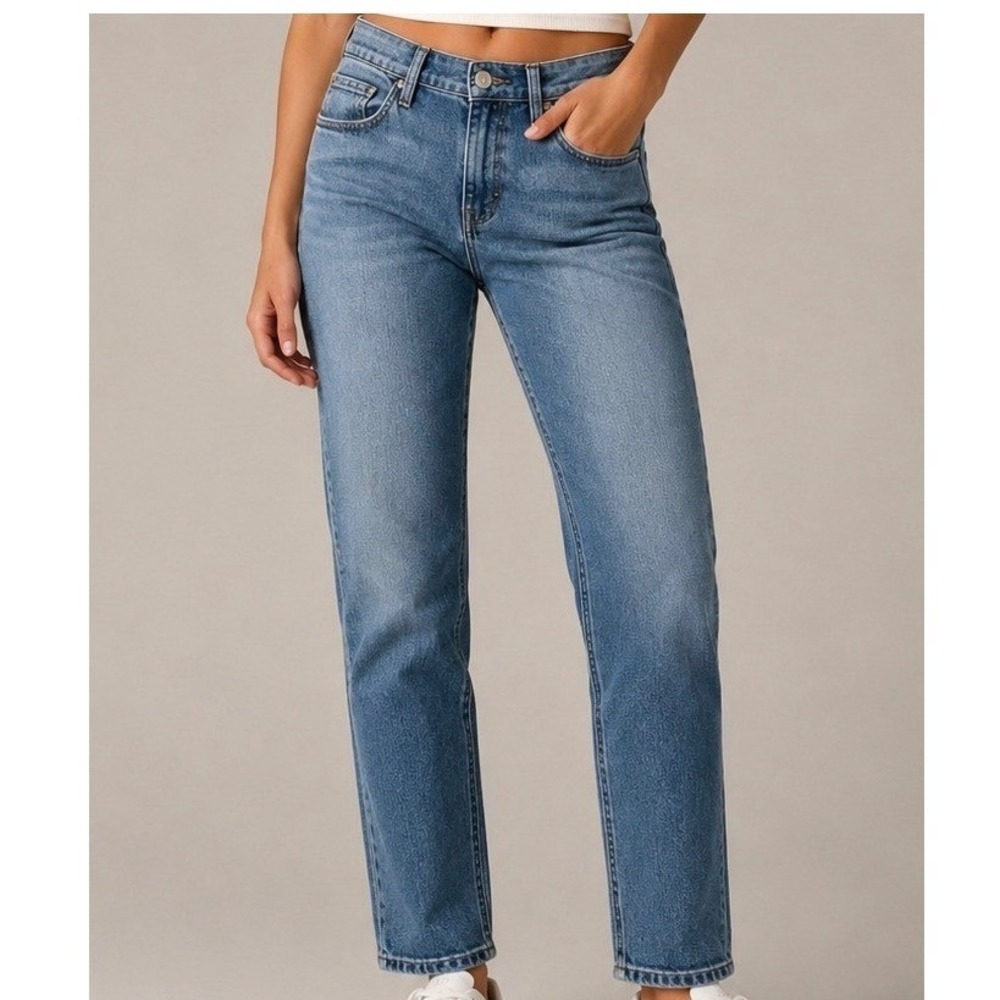 Old Navy High Rise WOW Straight Jeans Size 12 Blue Stretch Denim